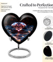heart-shaped diamond urn