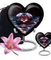 heart-shaped diamond urn