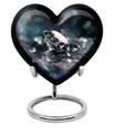10-inch heart-shaped diamond cremation urn
