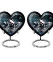 10-inch heart-shaped diamond cremation urn