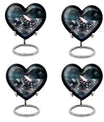 10-inch heart-shaped diamond cremation urn
