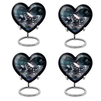 10-inch heart-shaped diamond cremation urn