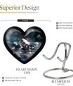 10-inch heart-shaped diamond cremation urn