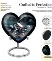 10-inch heart-shaped diamond cremation urn