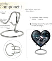 10-inch heart-shaped diamond cremation urn