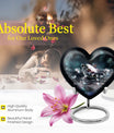 10-inch heart-shaped diamond cremation urn