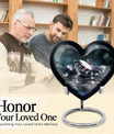 10-inch heart-shaped diamond cremation urn