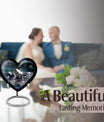 10-inch heart-shaped diamond cremation urn