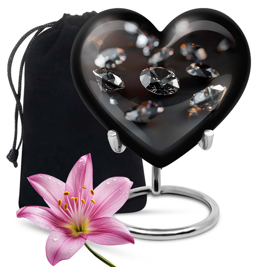 diamond heart urn