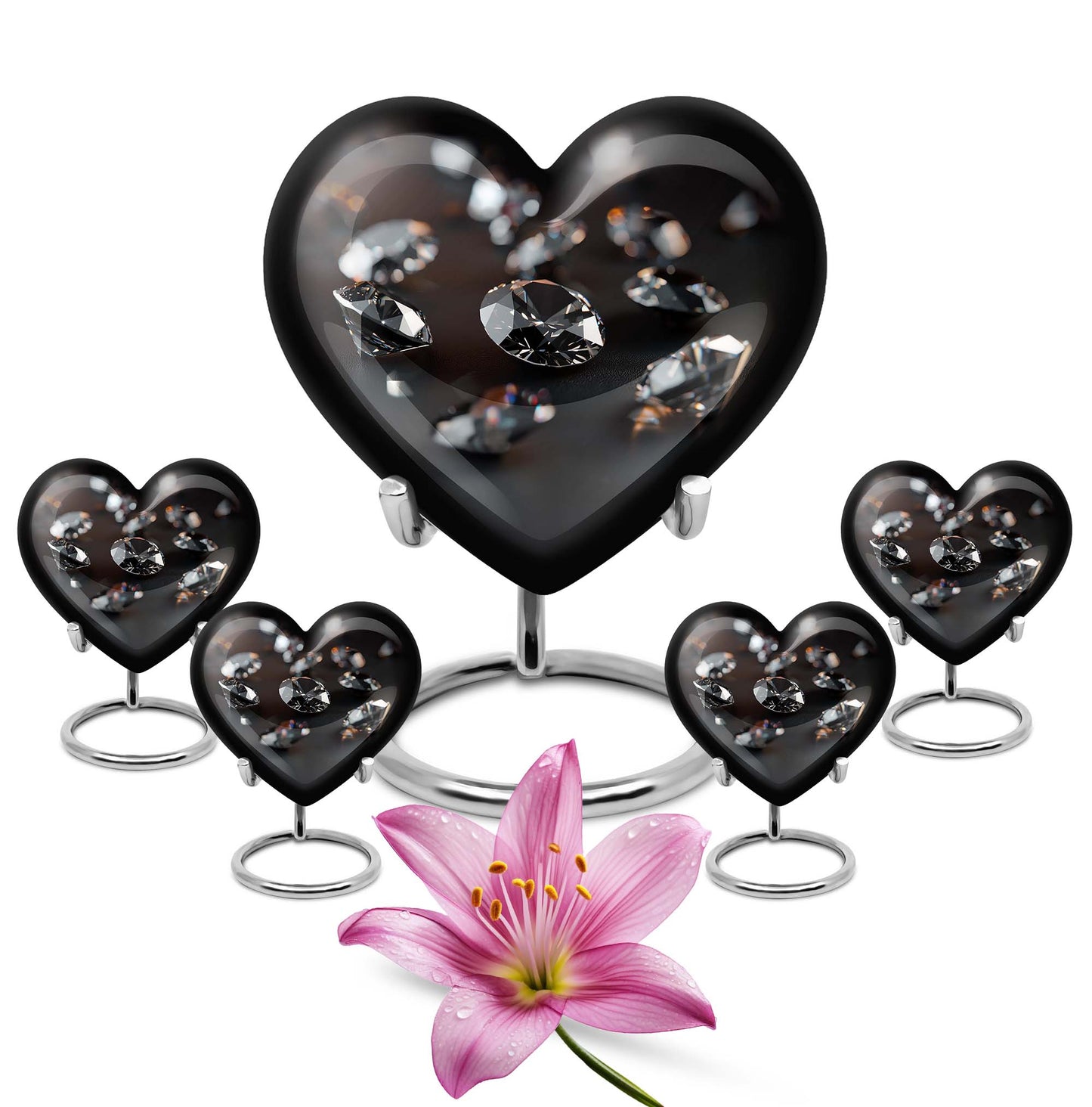 diamond heart urn