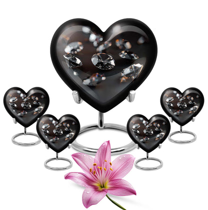 diamond heart urn