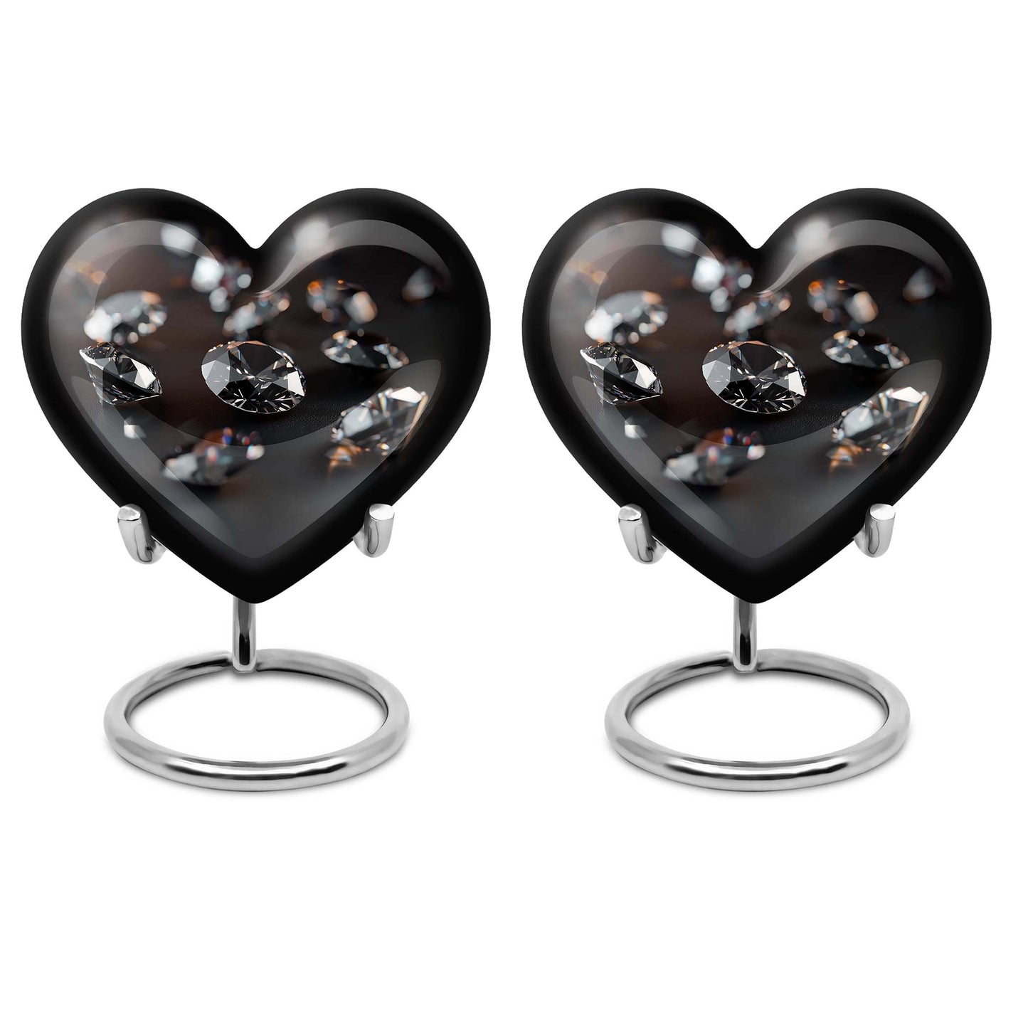 diamond heart urn