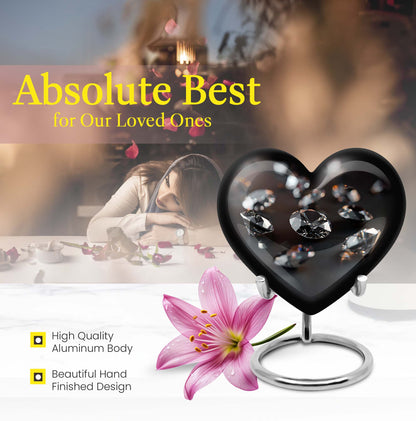 diamond heart urn