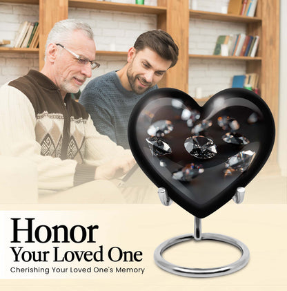 diamond heart urn