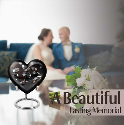 diamond heart urn