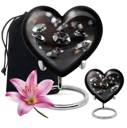 diamond heart urn