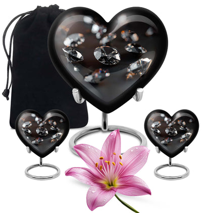 diamond heart urn
