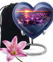10-inch abstract heart diamond urn for memorial ashes 