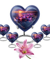 10-inch abstract heart diamond urn for memorial ashes 