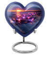 10-inch abstract heart diamond urn for memorial ashes 