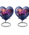 10-inch abstract heart diamond urn for memorial ashes 