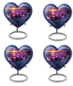 10-inch abstract heart diamond urn for memorial ashes 