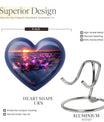 10-inch abstract heart diamond urn for memorial ashes 