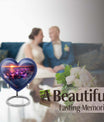10-inch abstract heart diamond urn for memorial ashes 