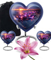 10-inch abstract heart diamond urn for memorial ashes 