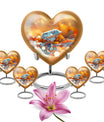 diamond heart-shaped cremation urn
