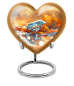 diamond heart-shaped cremation urn