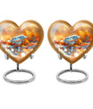 diamond heart-shaped cremation urn
