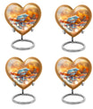 diamond heart-shaped cremation urn