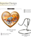 diamond heart-shaped cremation urn