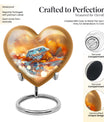 diamond heart-shaped cremation urn