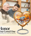 diamond heart-shaped cremation urn