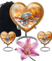 diamond heart-shaped cremation urn