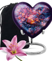 Heart-shaped diamond urn for burial custom,
