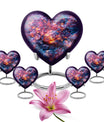 Heart-shaped diamond urn for burial custom,