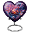 Heart-shaped diamond urn for burial custom,