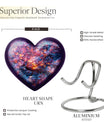 Heart-shaped diamond urn for burial custom,