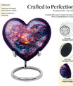 Heart-shaped diamond urn for burial custom,