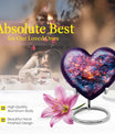Heart-shaped diamond urn for burial custom,