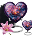 Heart-shaped diamond urn for burial custom,