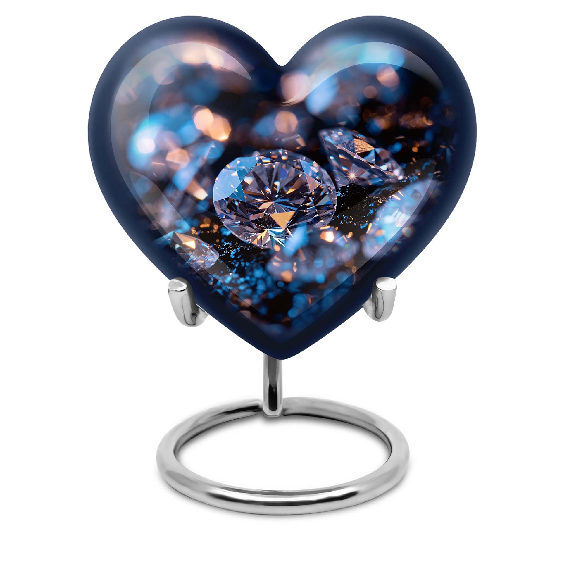 Heart-shaped diamond urn