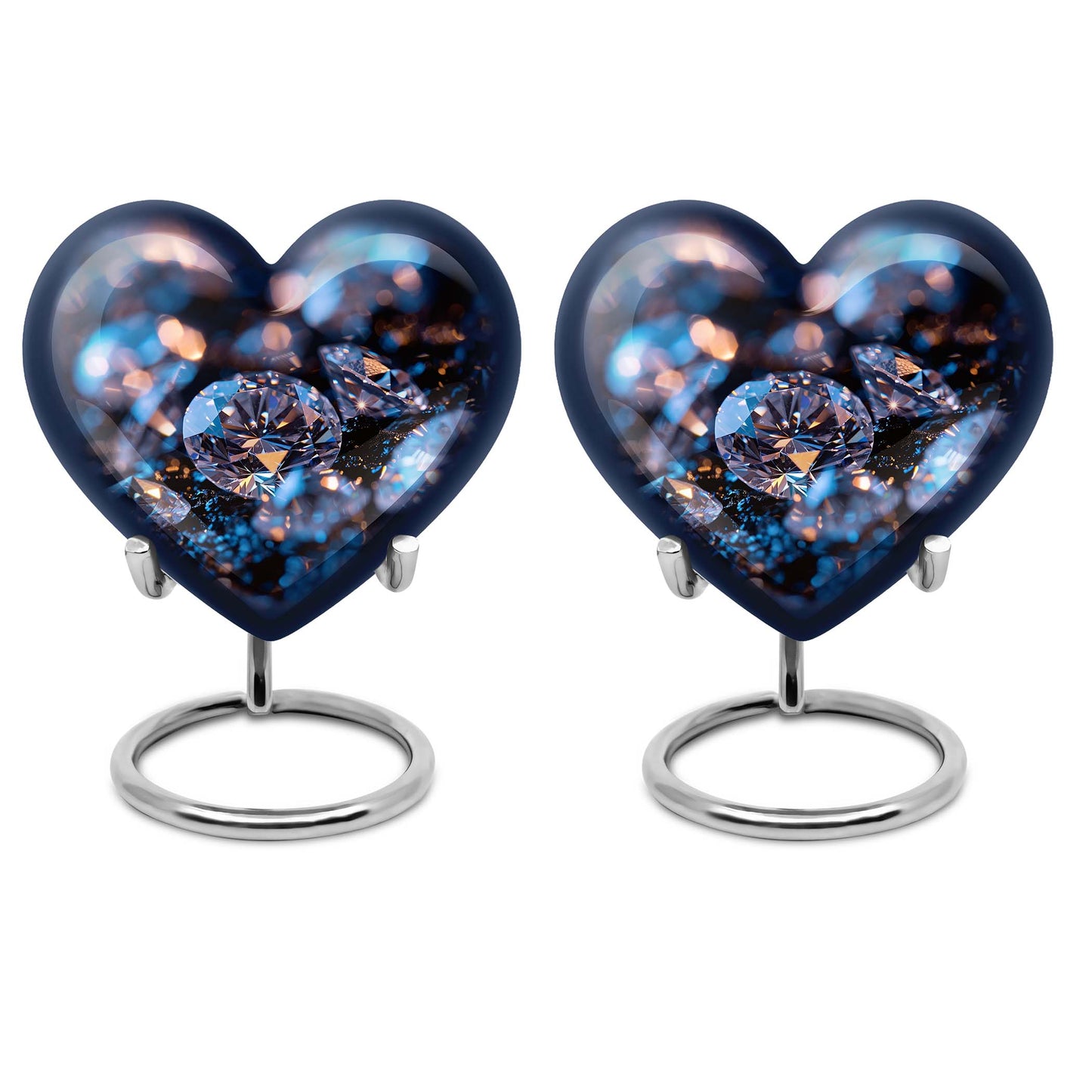 Heart-shaped diamond urn