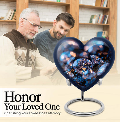 Heart-shaped diamond urn