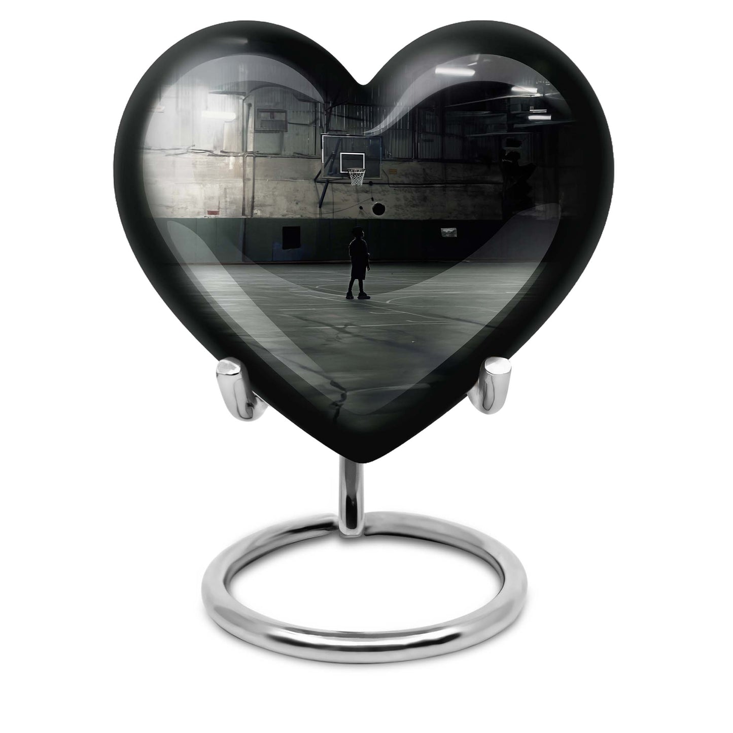 heart shaped basketball Urn