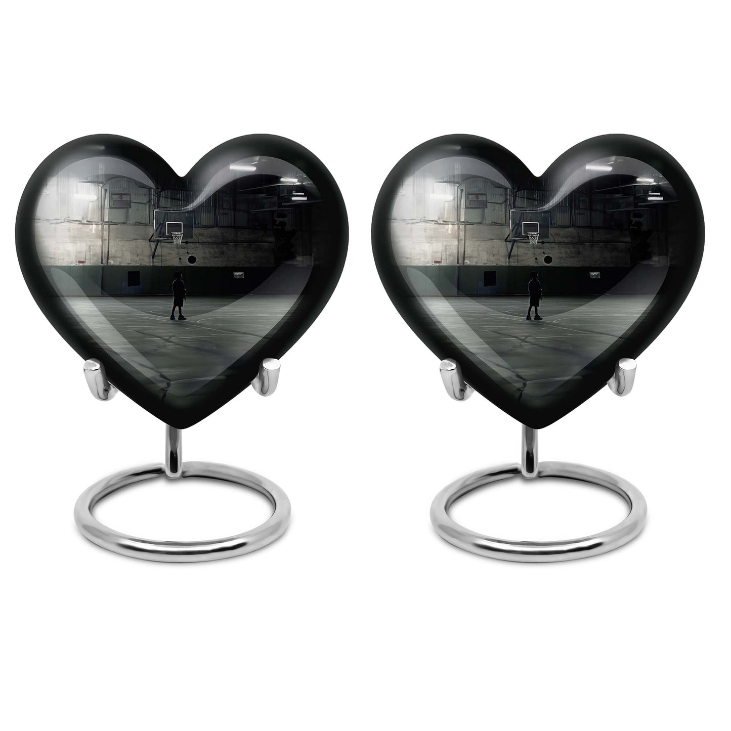 heart shaped basketball Urn