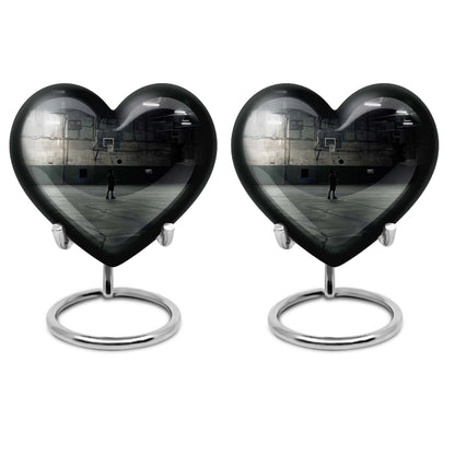 heart shaped basketball Urn